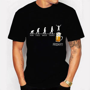 Friday Beer Print Men T-shirts