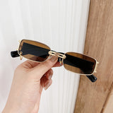 SO&EI Ins Small Rectangle Women Luxury Sunglasses UV400